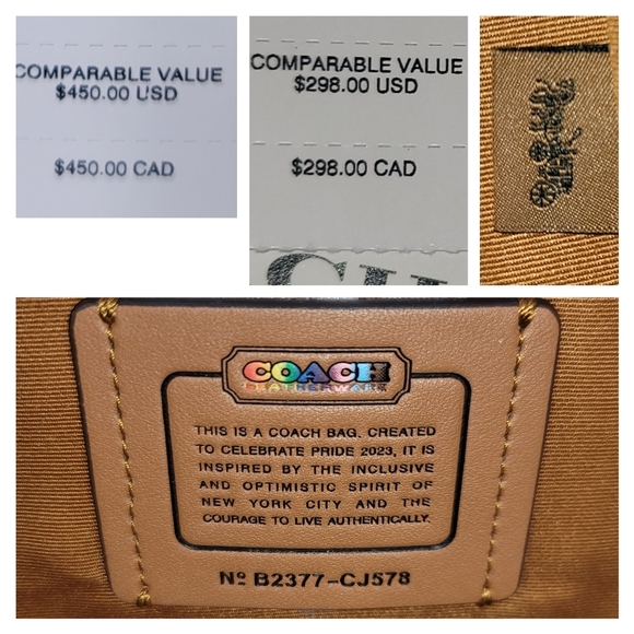 3 PCS COACH SET Handbag Purse Bag Shoulder Bag Wallet Wallet Charm NWT Matching - Picture 6 of 15